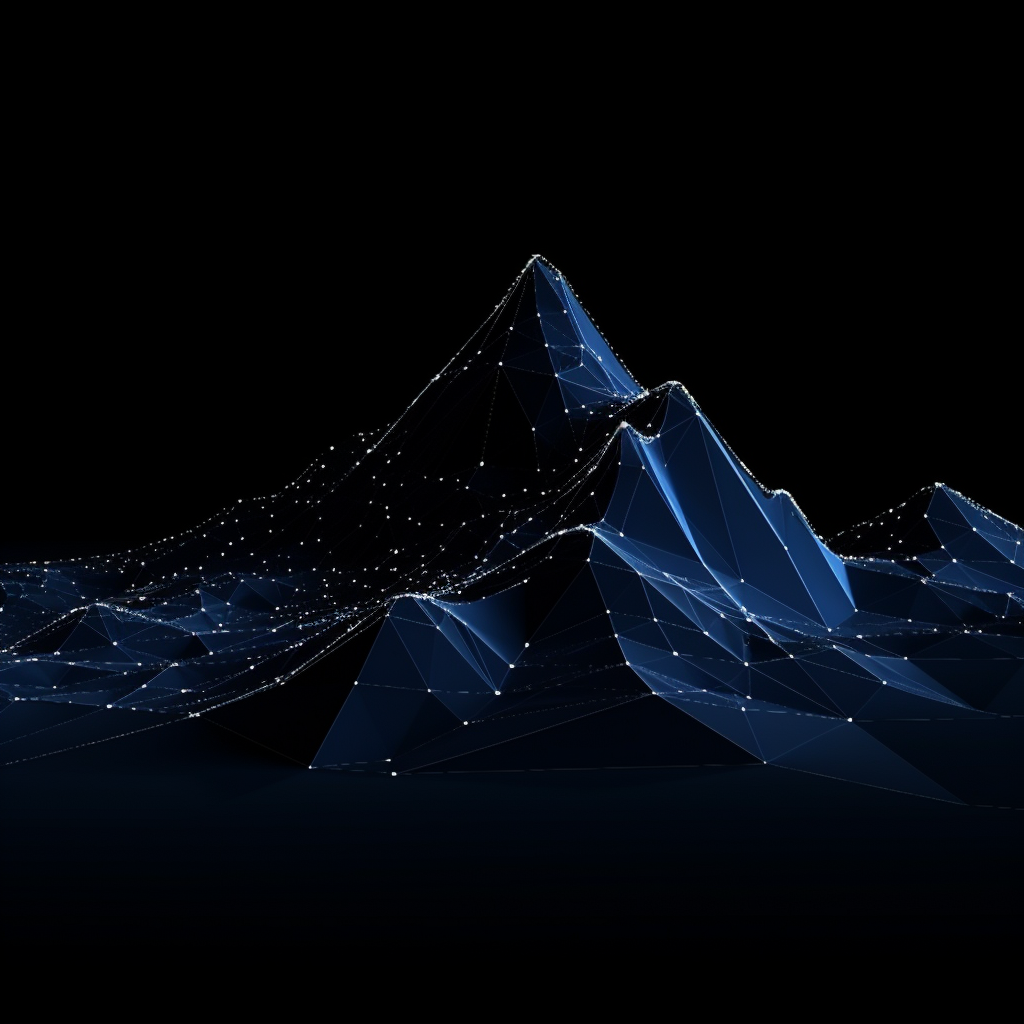 AI generated geometric mountain.